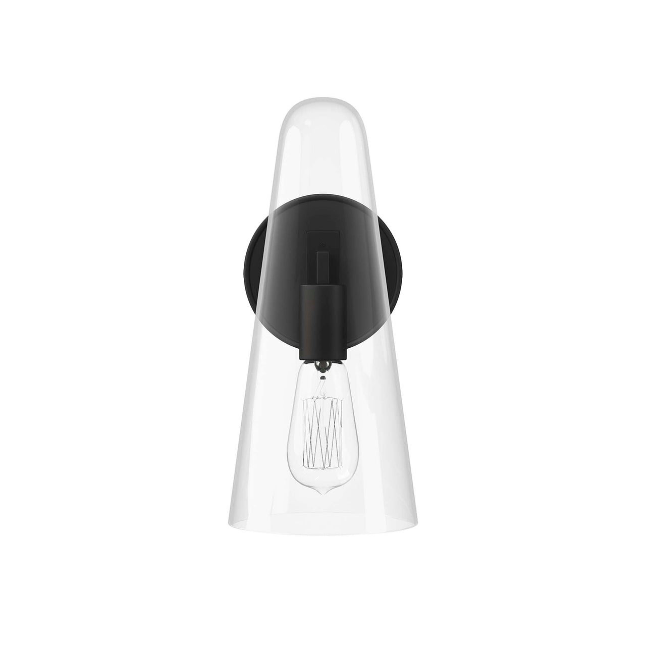 Lucen 1-Light Wall Sconce, Clear & Black
