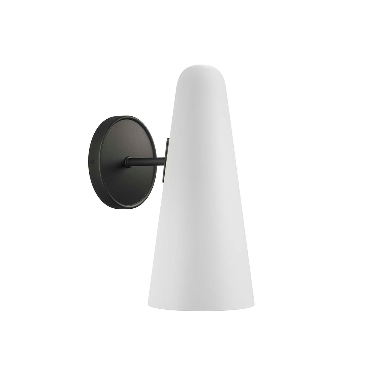 Lucen 1-Light Wall Sconce, Opal & Black