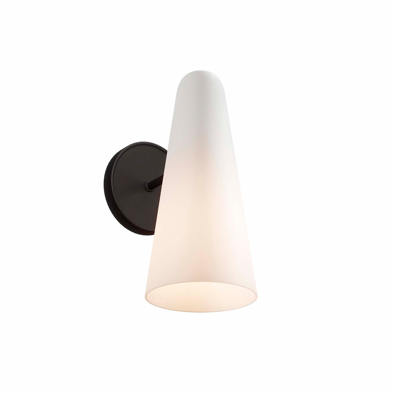 Lucen 1-Light Wall Sconce, Opal & Black