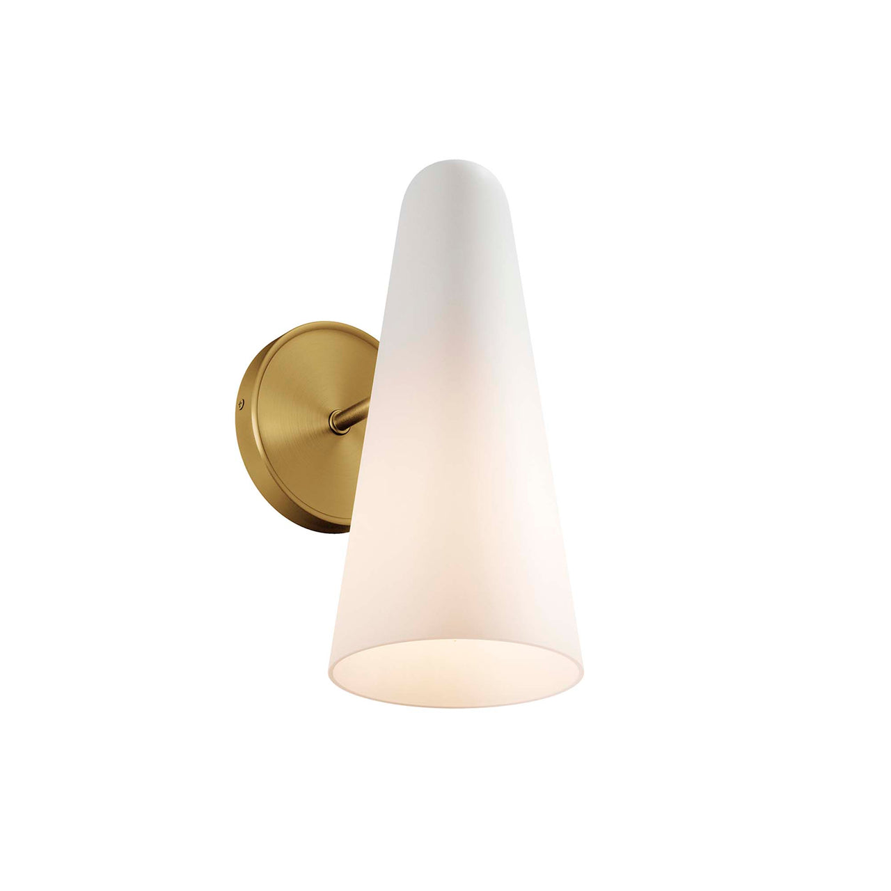 Lucen 1-Light Wall Sconce, Opal & Satin Brass