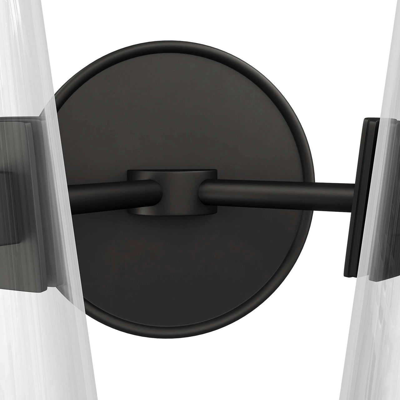 Lucen 2-Light Wall Sconce, Clear & Black