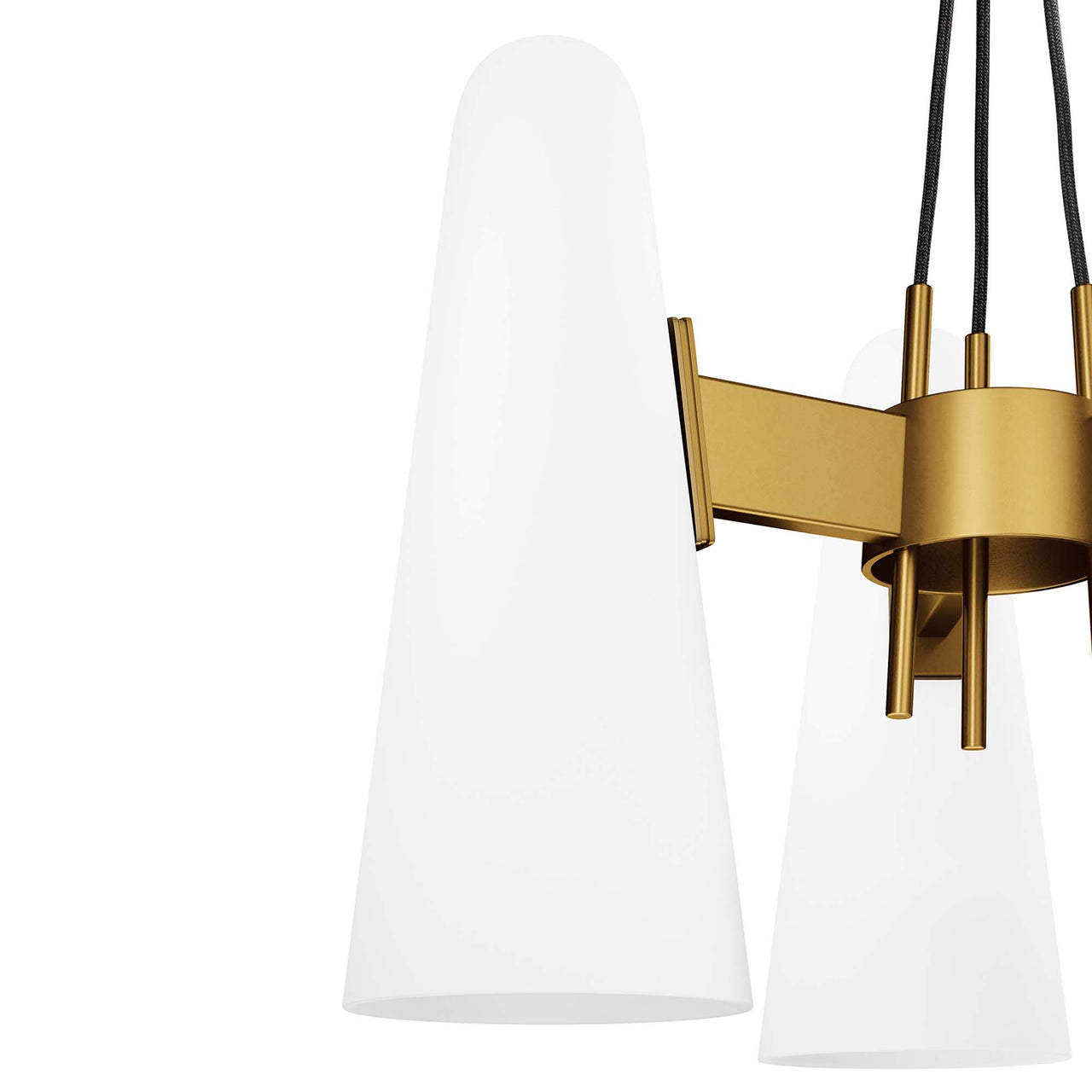 Lucen 3-Light Pendant Light, Opal & Satin Brass