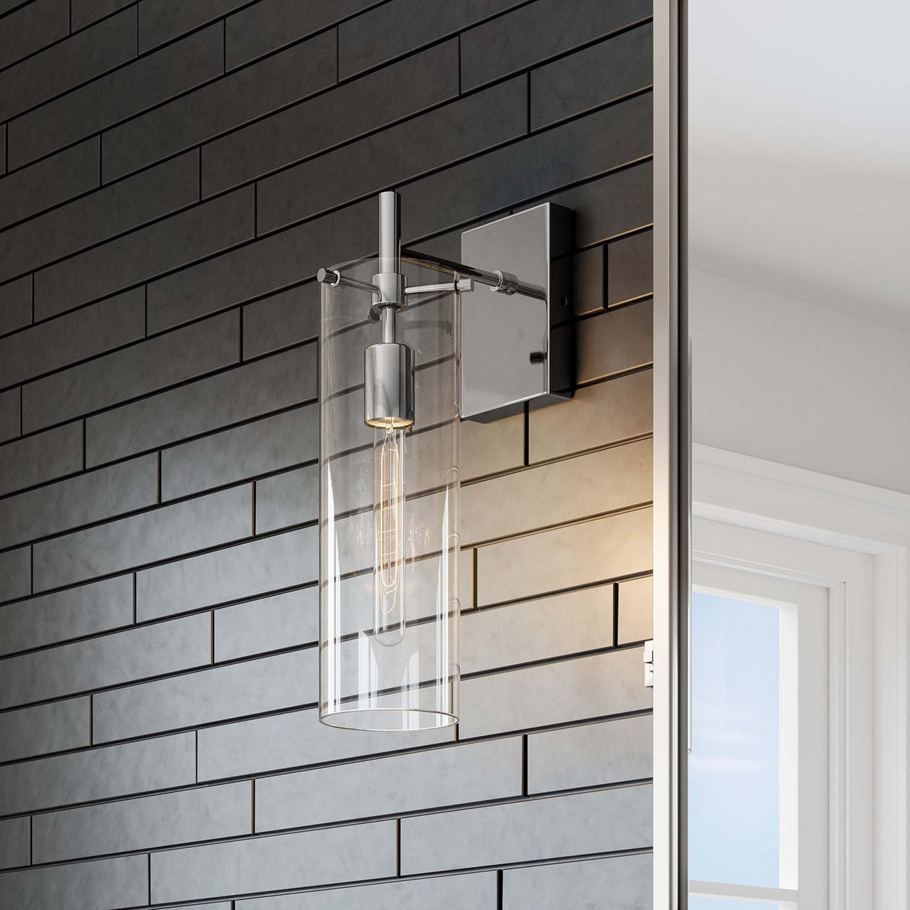 Caelum Wall Sconce, Polished Nickel