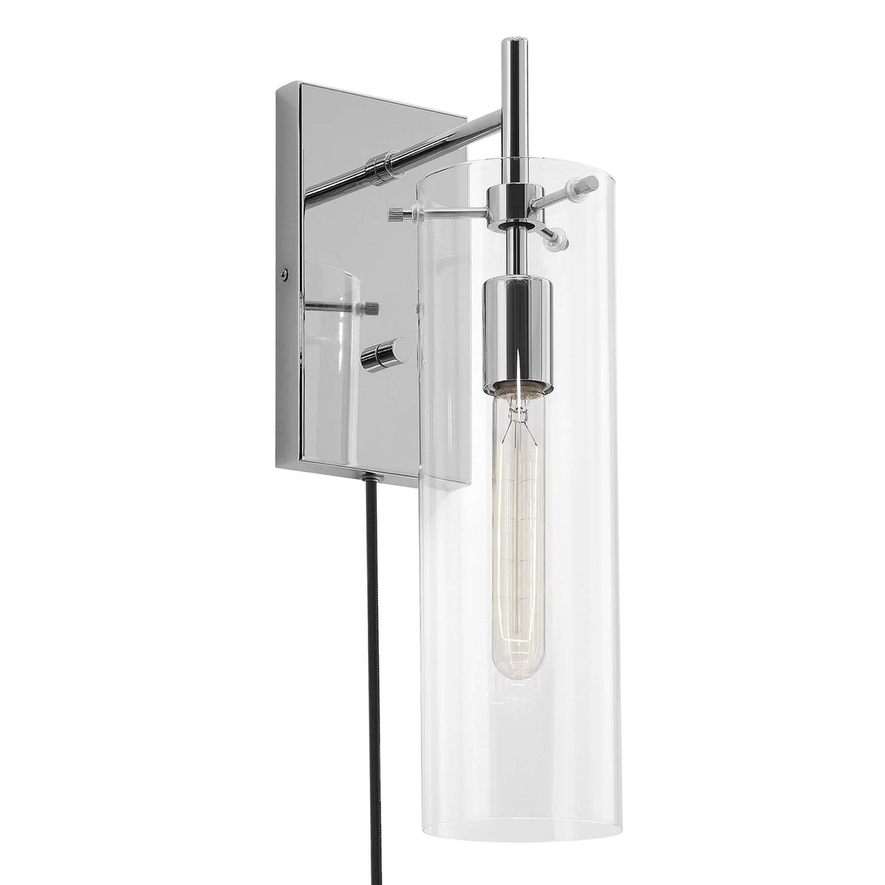 Caelum Wall Sconce w/ Plugin, Polished Nickel
