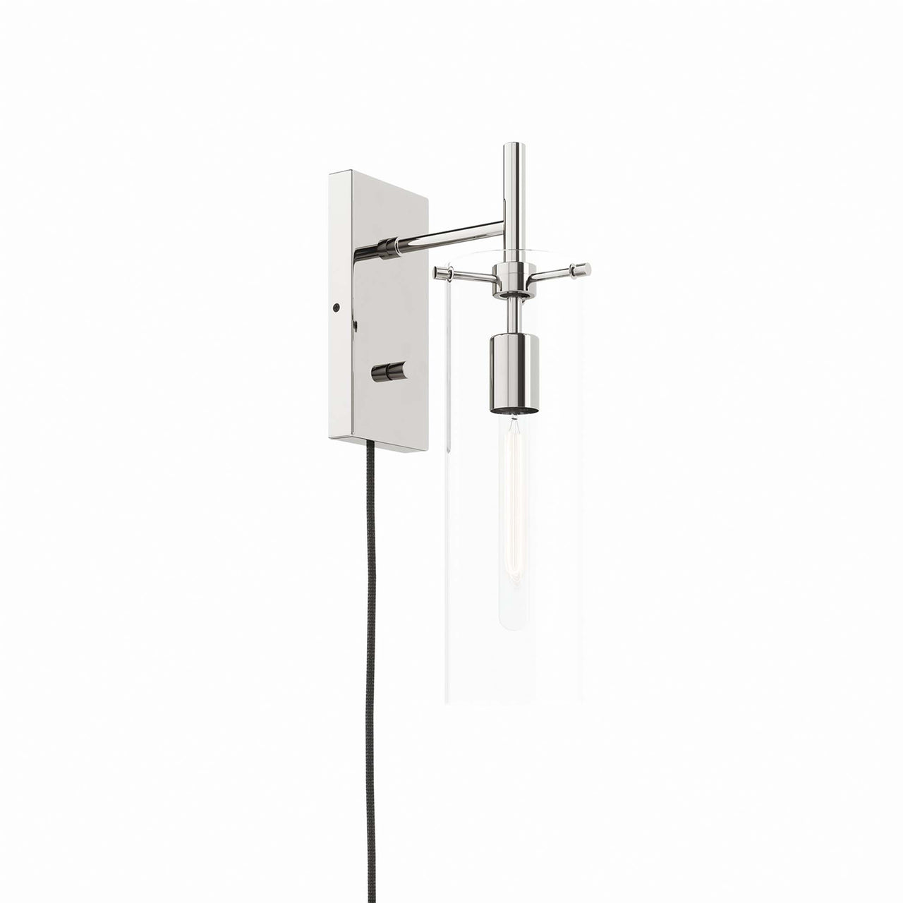 Caelum Wall Sconce w/ Plugin, Polished Nickel