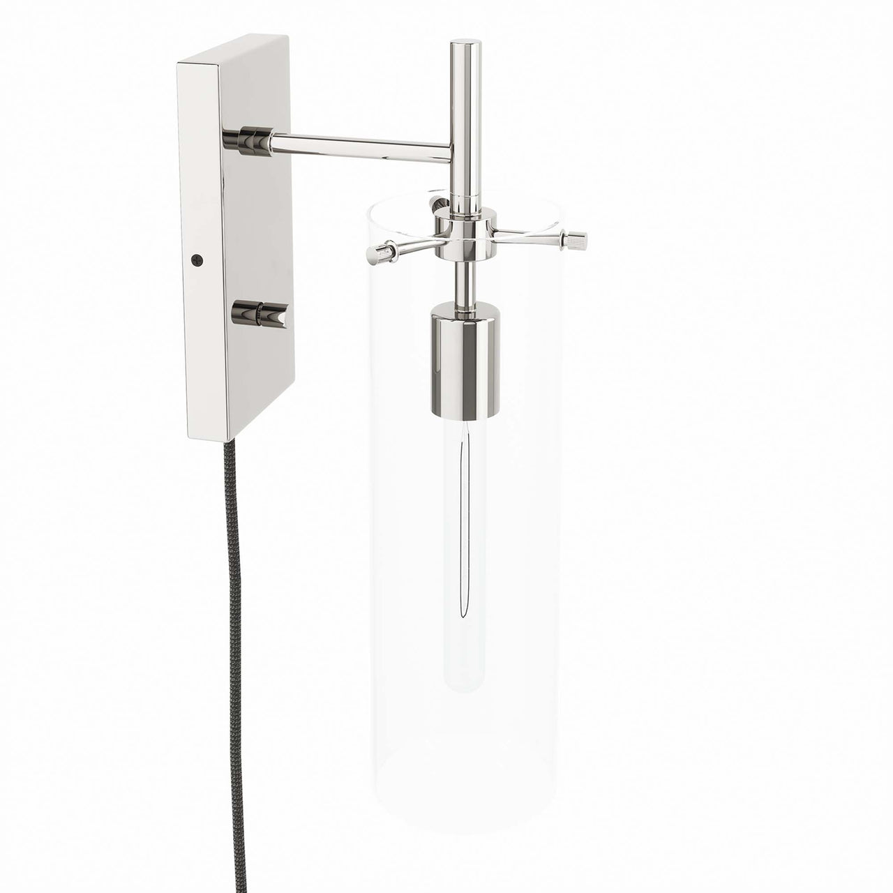 Caelum Wall Sconce w/ Plugin, Polished Nickel