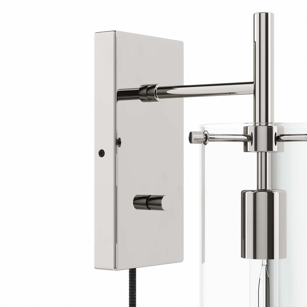 Caelum Wall Sconce w/ Plugin, Polished Nickel