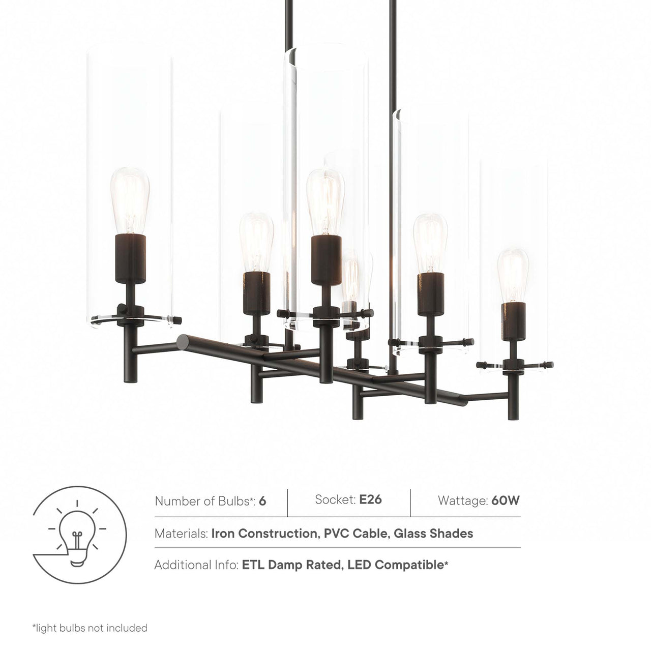 Caelum Chandelier, Black