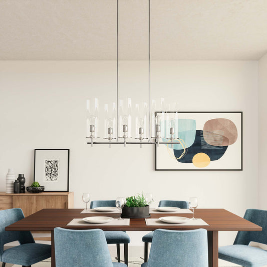 Caelum Chandelier, Polished Nickel