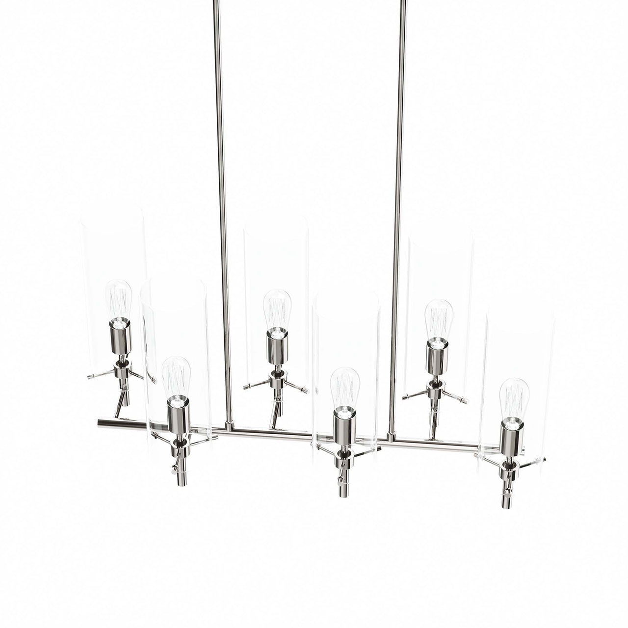 Caelum Chandelier, Polished Nickel