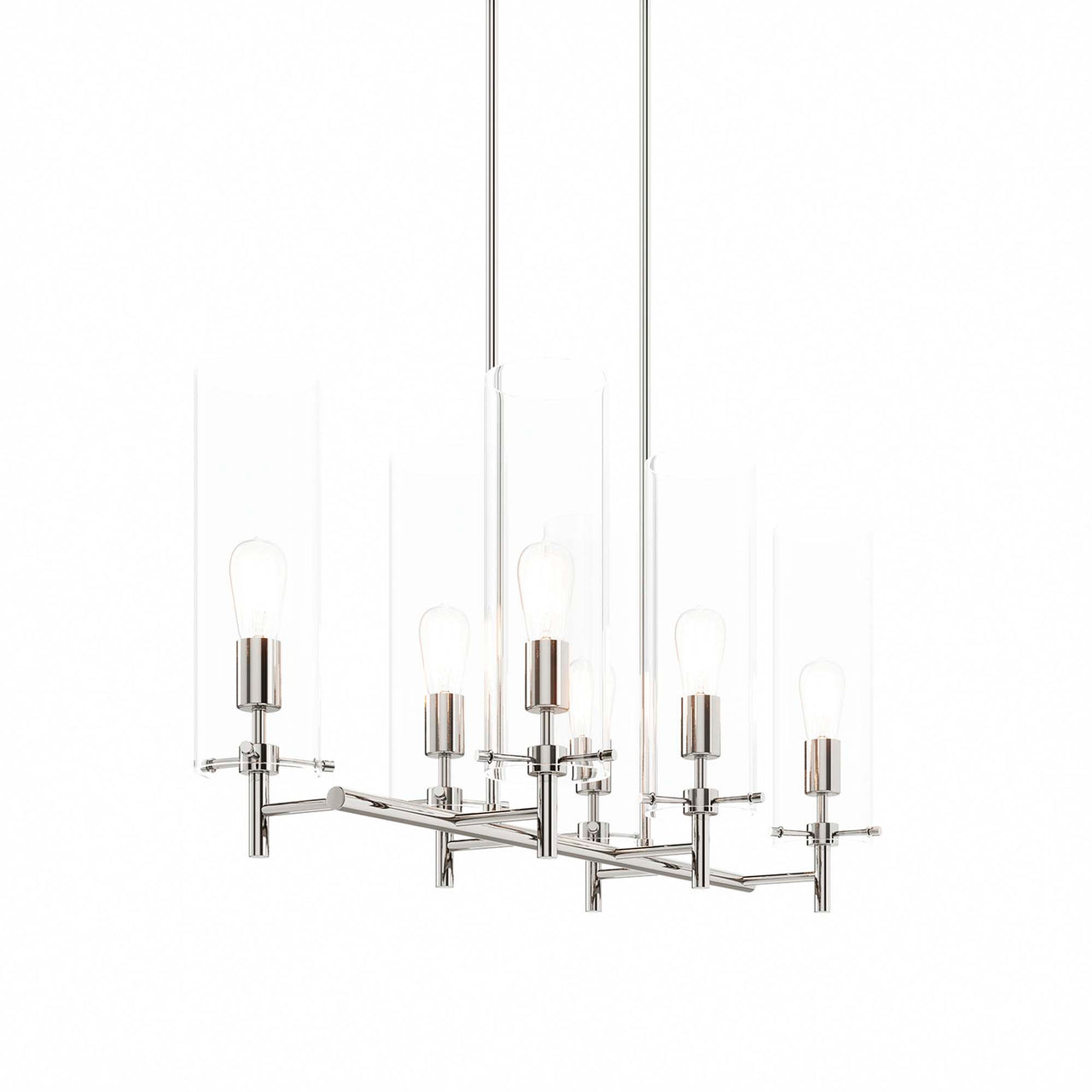 Caelum Chandelier, Polished Nickel