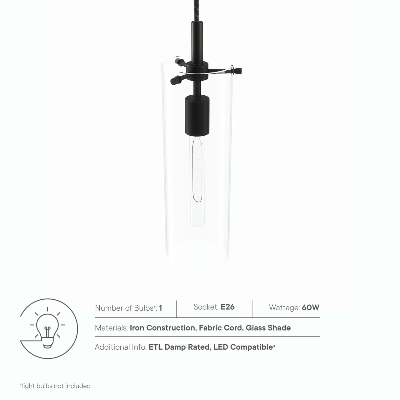 Caelum Pendant Light, Black