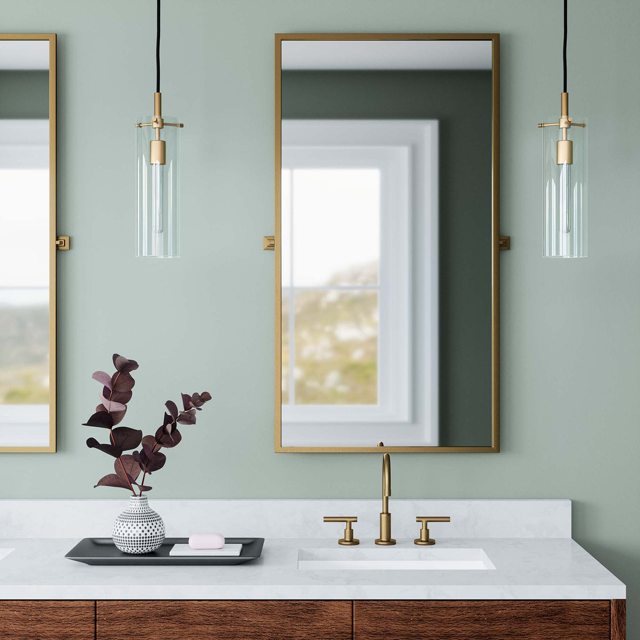 Caelum Pendant Light, Satin Brass