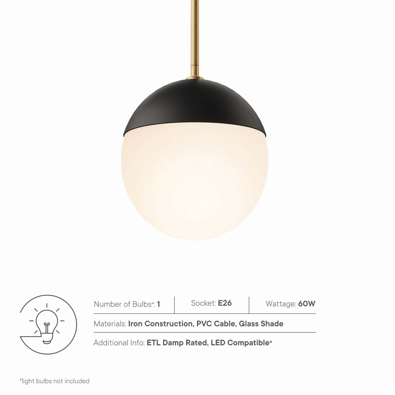 Starlight Pendant Light, Satin Brass