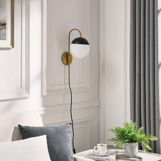 Starlight Wall Sconce w/ Cable, Satin Brass