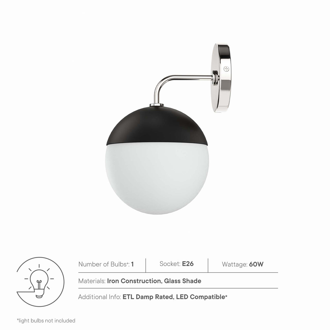 Starlight Wall Sconce, Polished Nickel