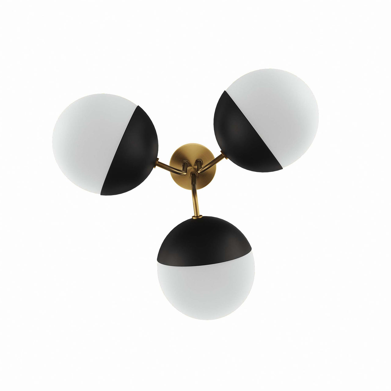 Starlight Semi-Flush Ceiling Light, Satin Brass