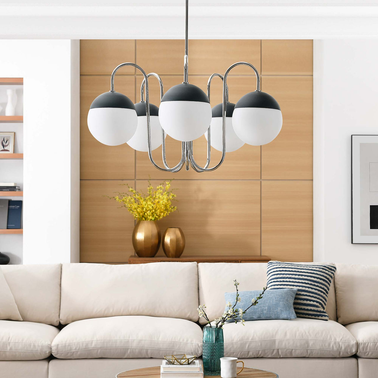 Starlight Chandelier, Polished Nickel