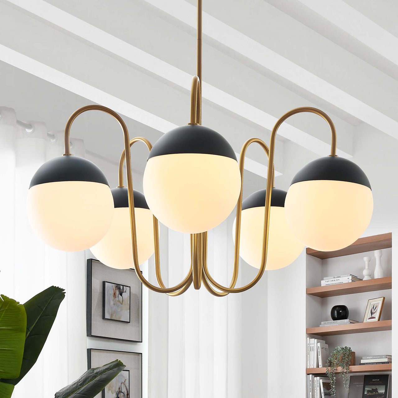 Starlight Chandelier, Satin Brass