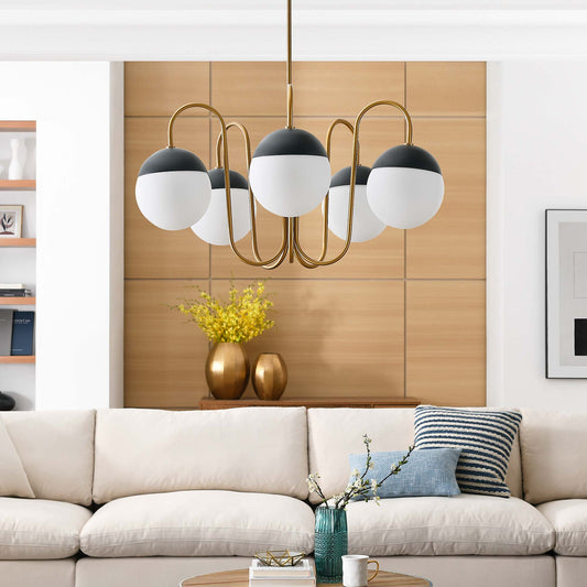 Starlight Chandelier, Satin Brass