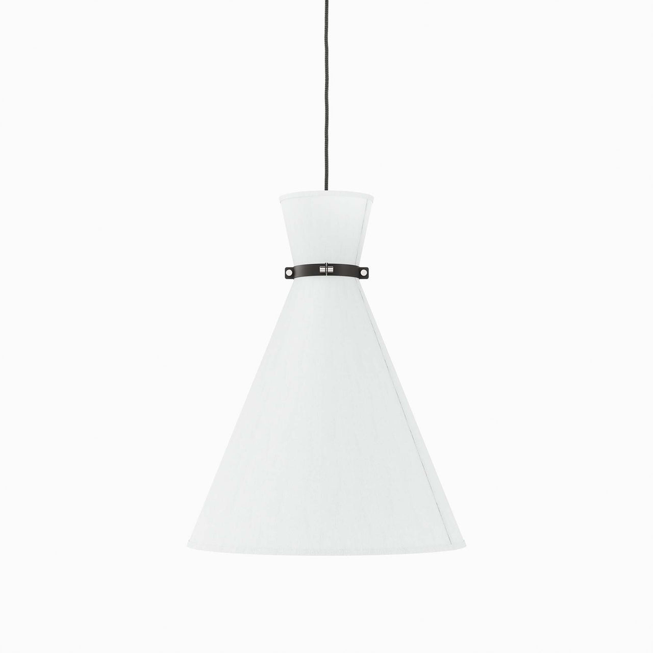 Beacon Pendant Light, White & Polished Nickel