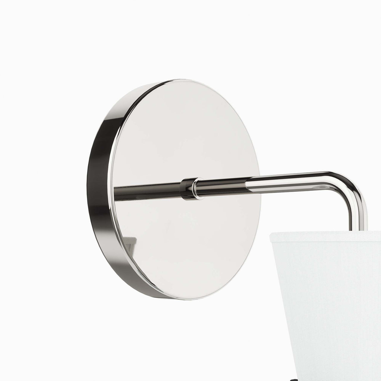 Beacon Wall Sconce, White & Polished Nickel