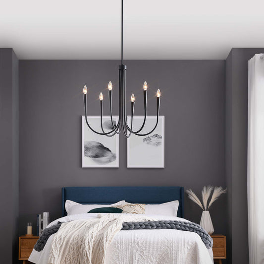 Luminator Chandelier, Black