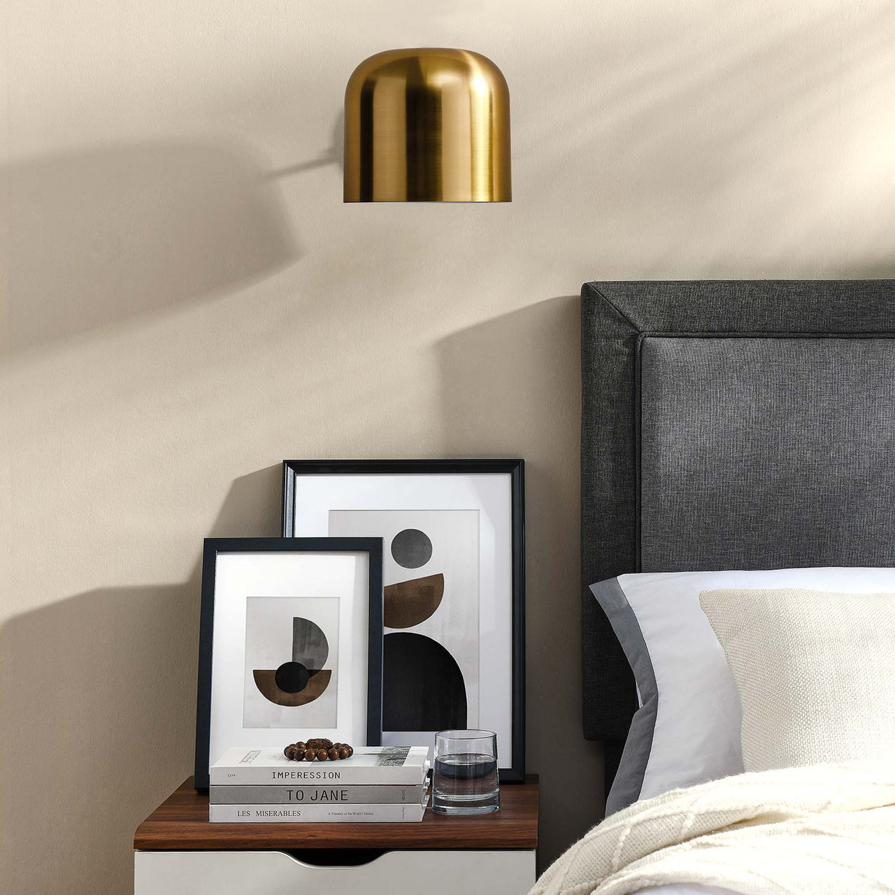 Brannick Wall Sconce, Satin Brass