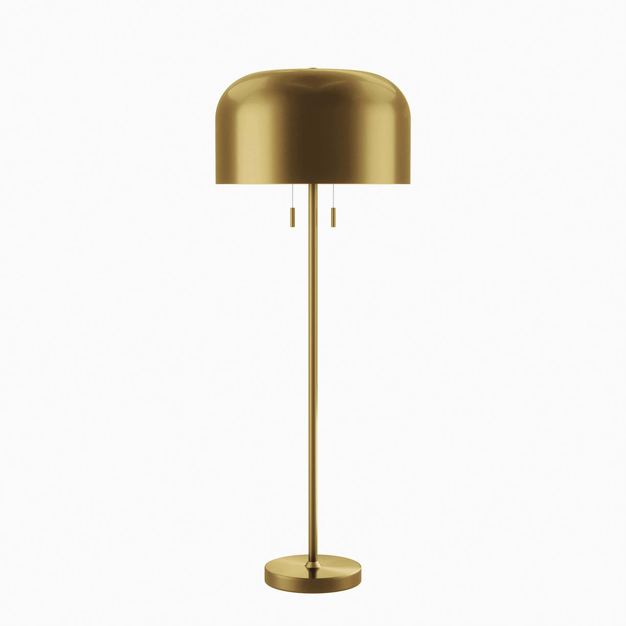 Brannick Floor Lamp, Satin Brass