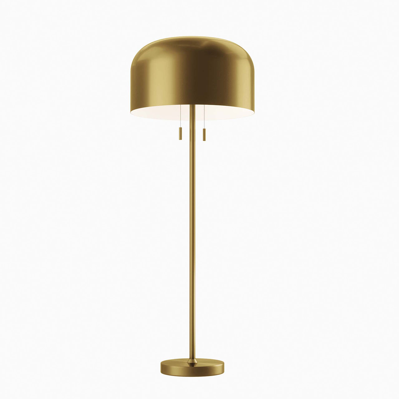 Brannick Floor Lamp, Satin Brass