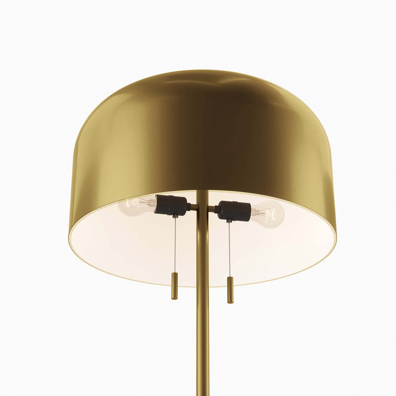 Brannick Floor Lamp, Satin Brass