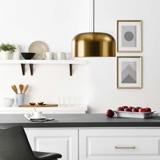 Brannick Pendant Light, Satin Brass