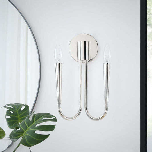 Luminator Wall Sconce, Polished Nickel