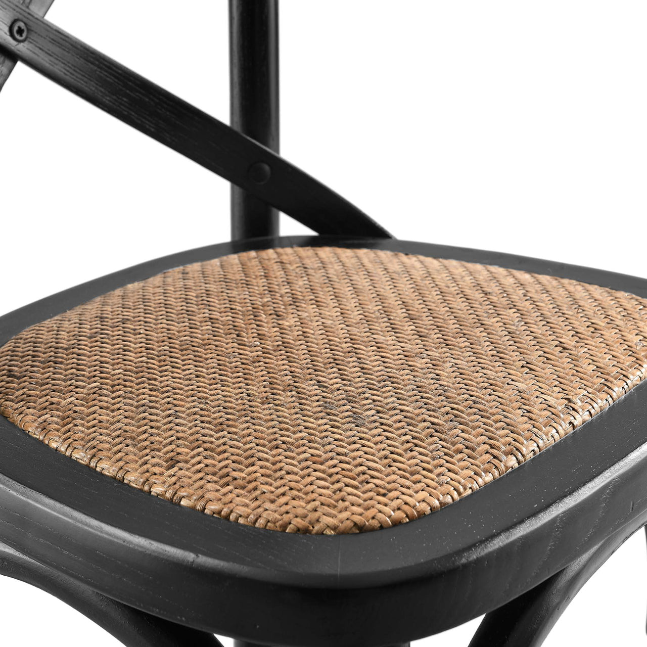 Countryside-Chic Counter Stool, Black