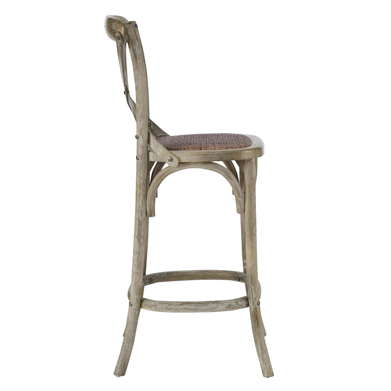 Countryside-Chic Counter Stool, Gray
