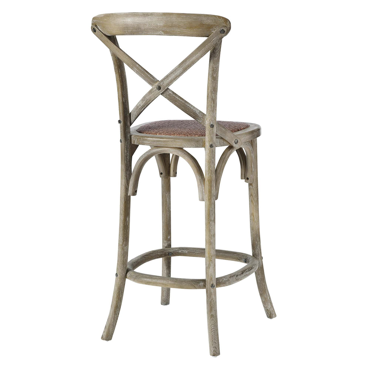 Countryside-Chic Counter Stool, Gray