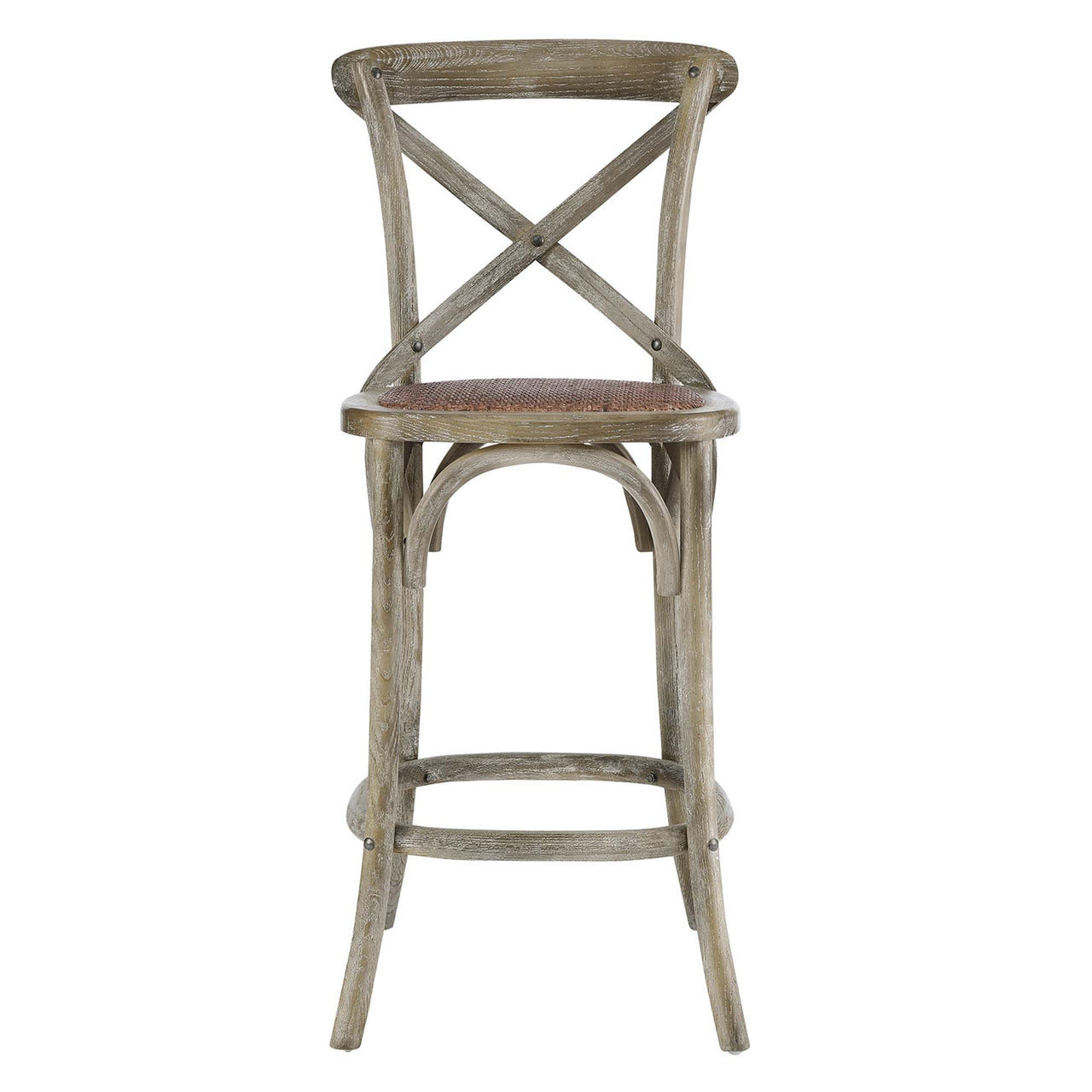 Countryside-Chic Counter Stool, Gray