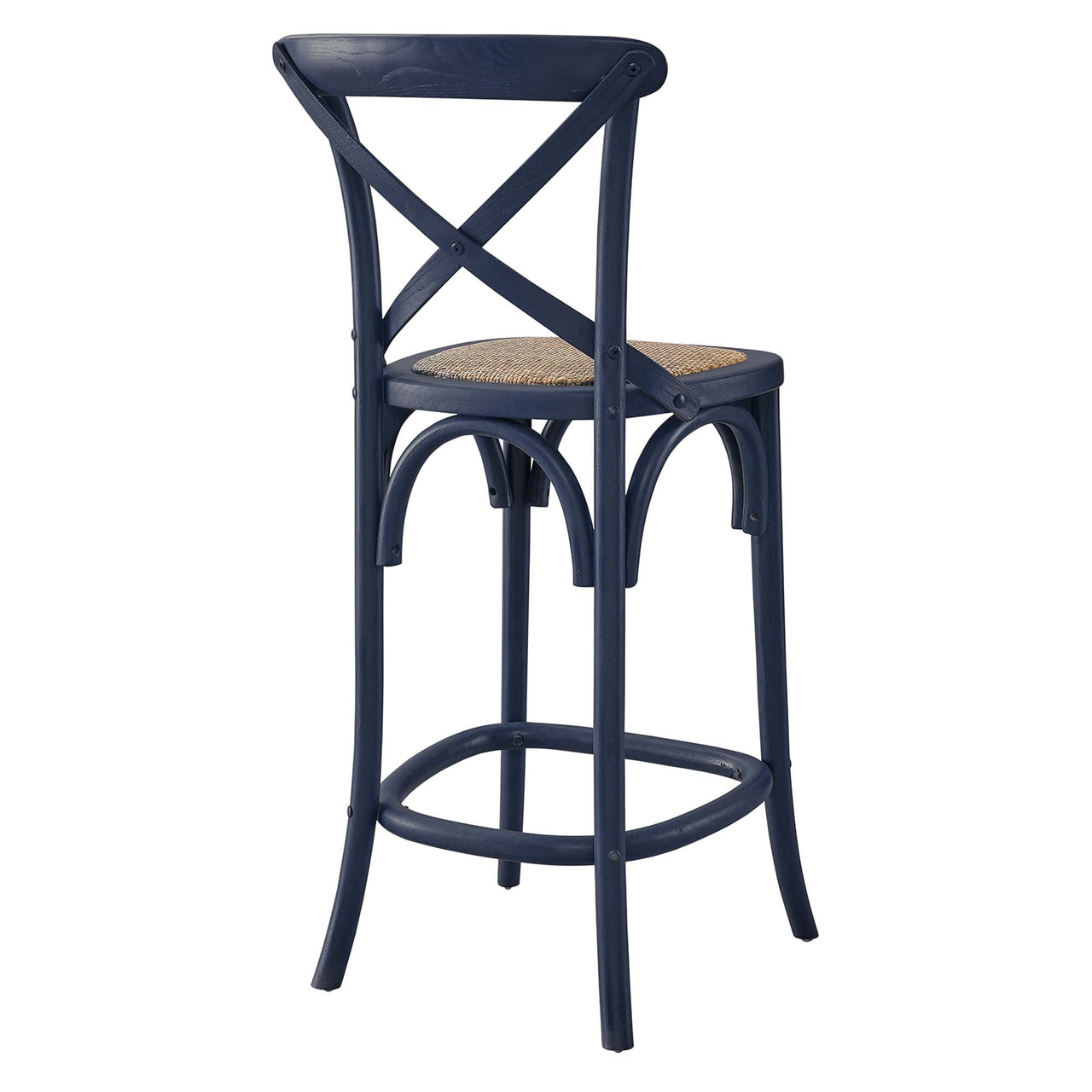 Countryside-Chic Counter Stool, Dark Blue