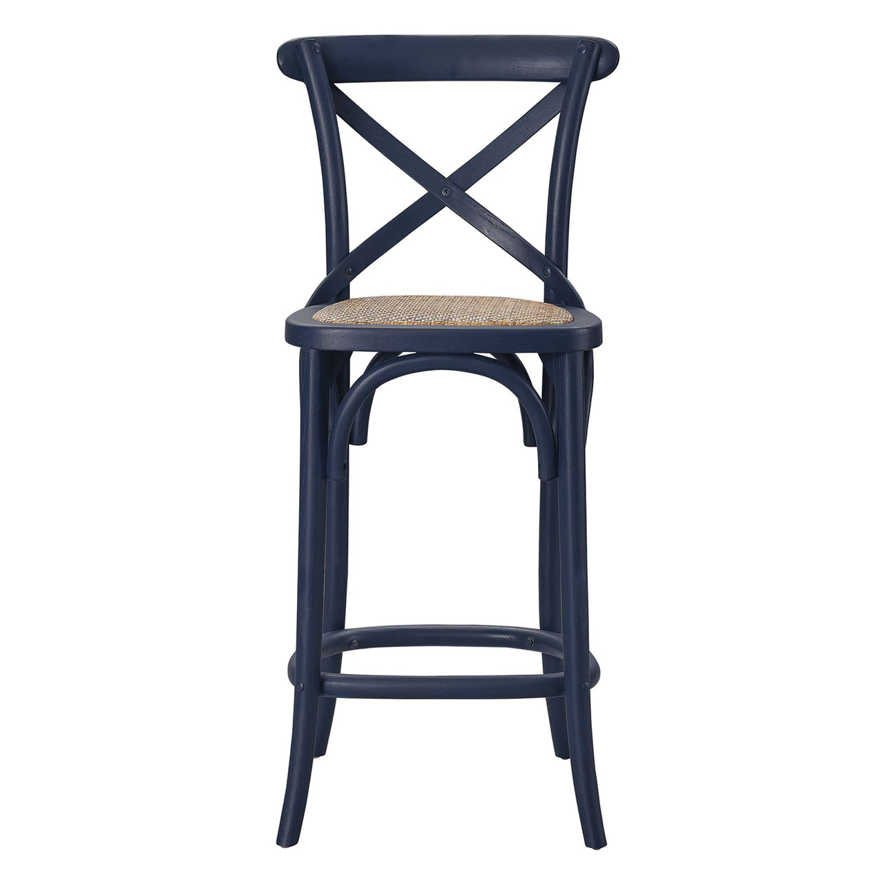 Countryside-Chic Counter Stool, Dark Blue