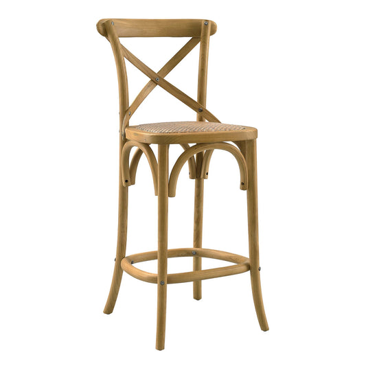 Countryside-Chic Counter Stool, Natural Wood