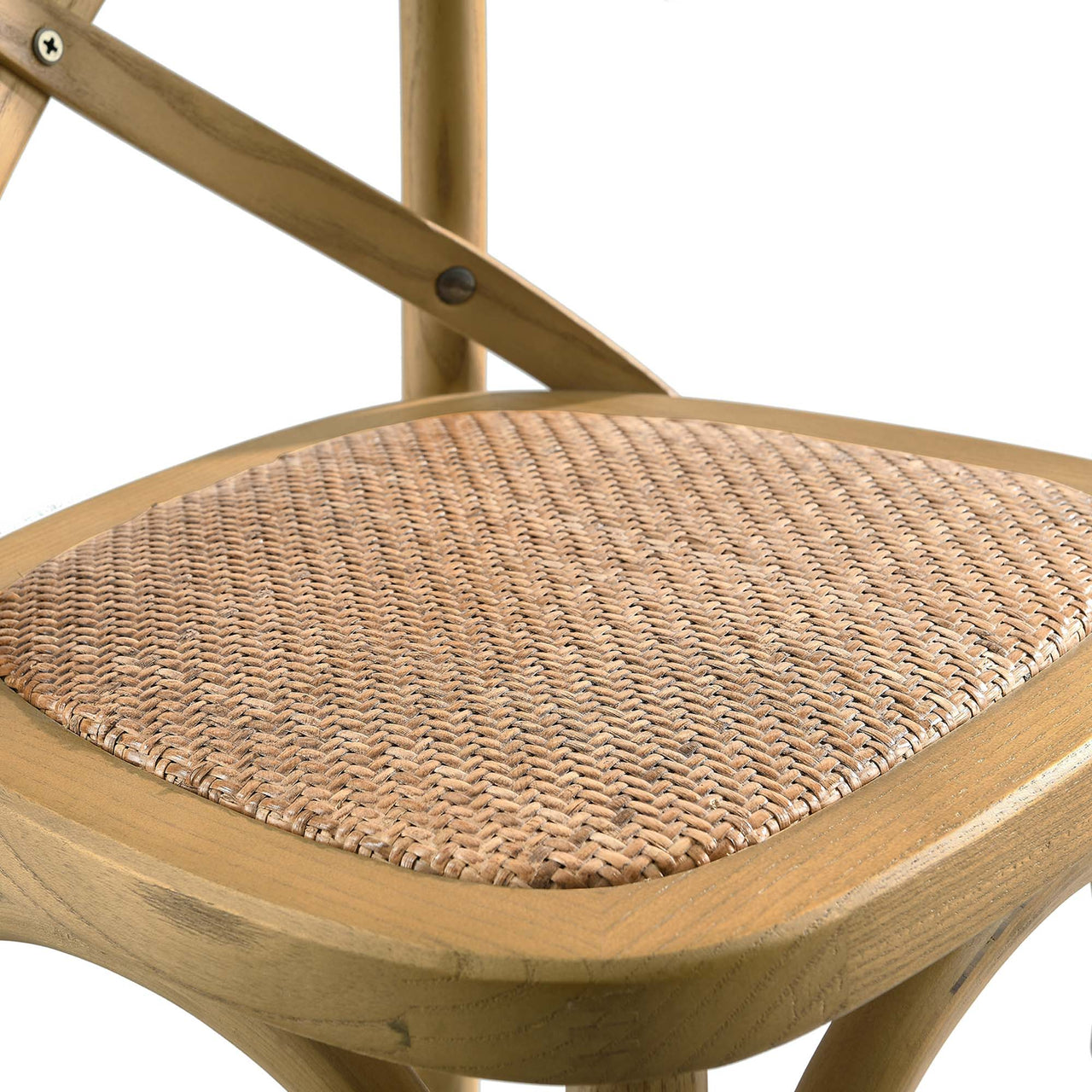 Countryside-Chic Counter Stool, Natural Wood