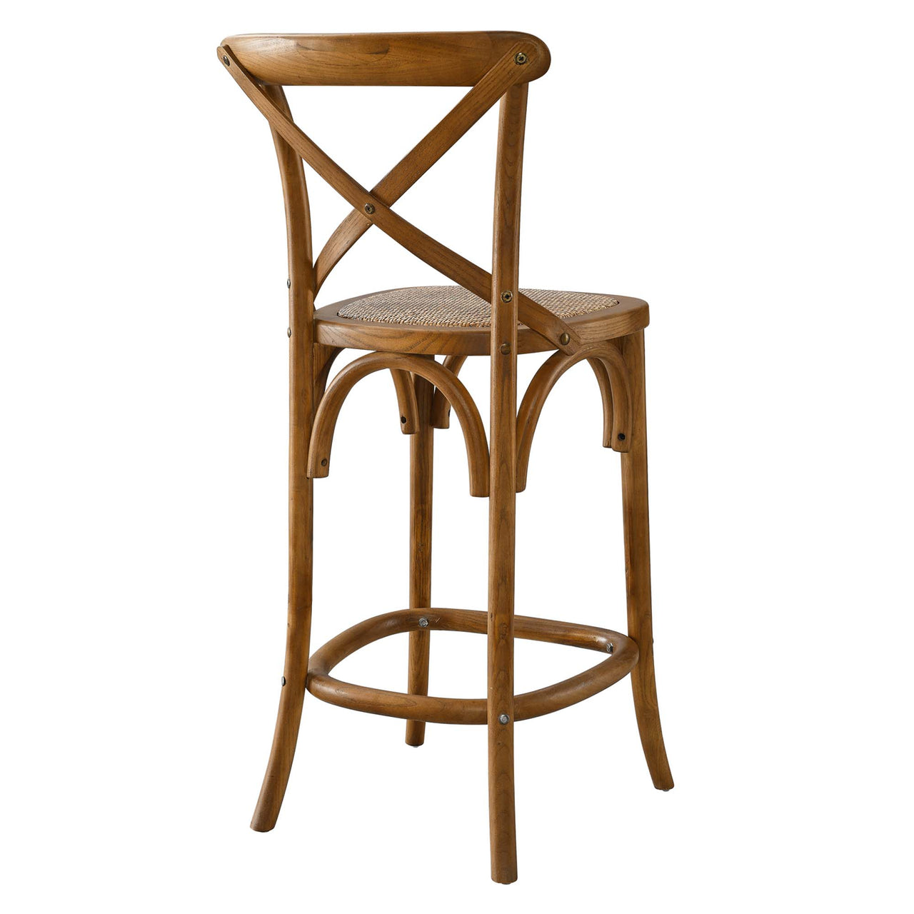 Countryside-Chic Counter Stool, Walnut