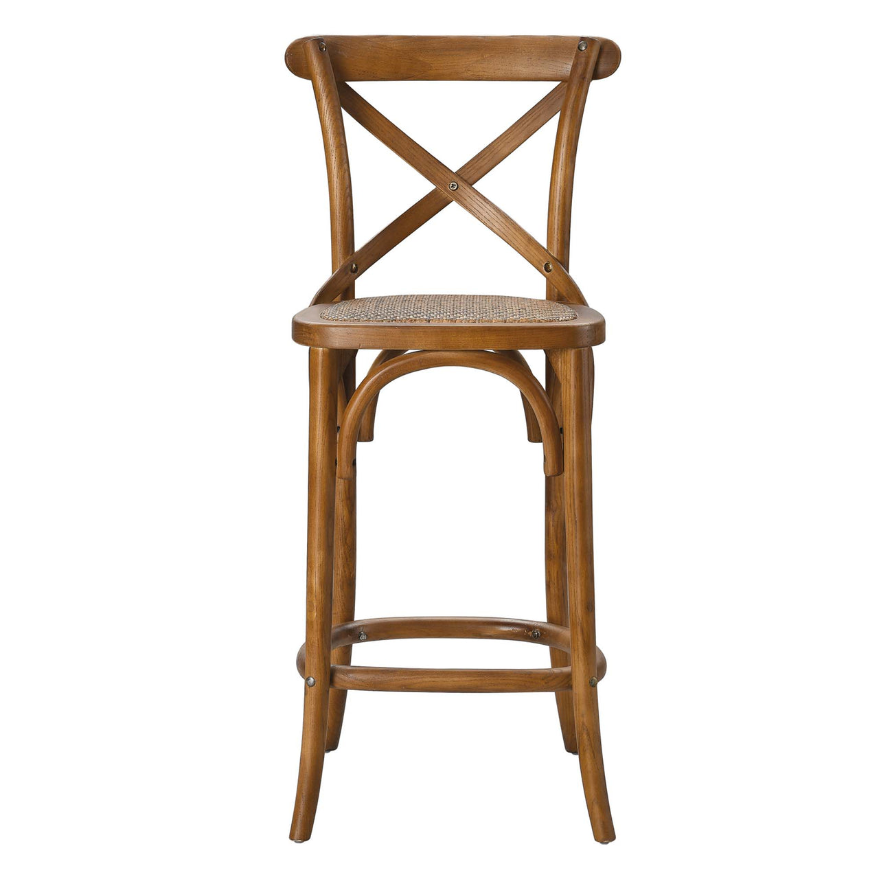 Countryside-Chic Counter Stool, Walnut