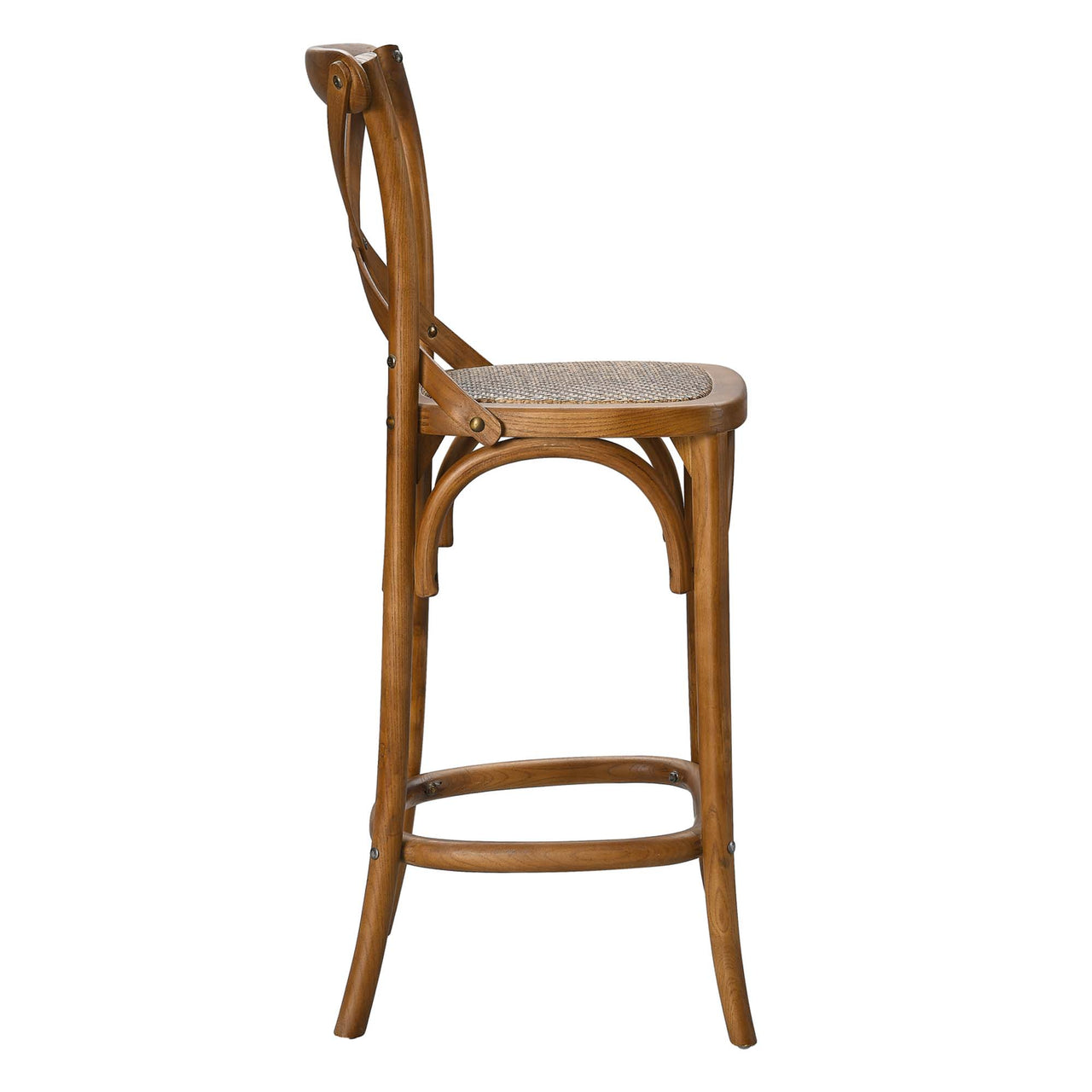 Countryside-Chic Counter Stool, Walnut