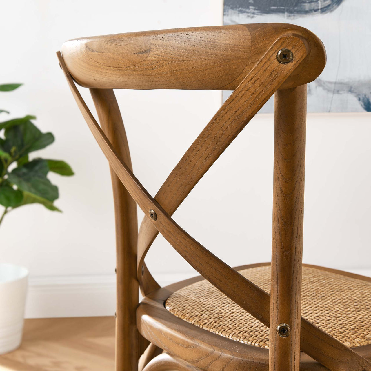 Countryside-Chic Counter Stool, Walnut