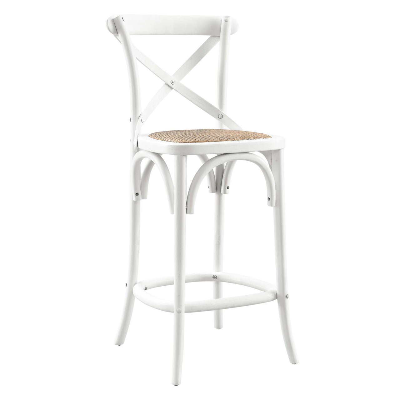 Countryside-Chic Counter Stool, White