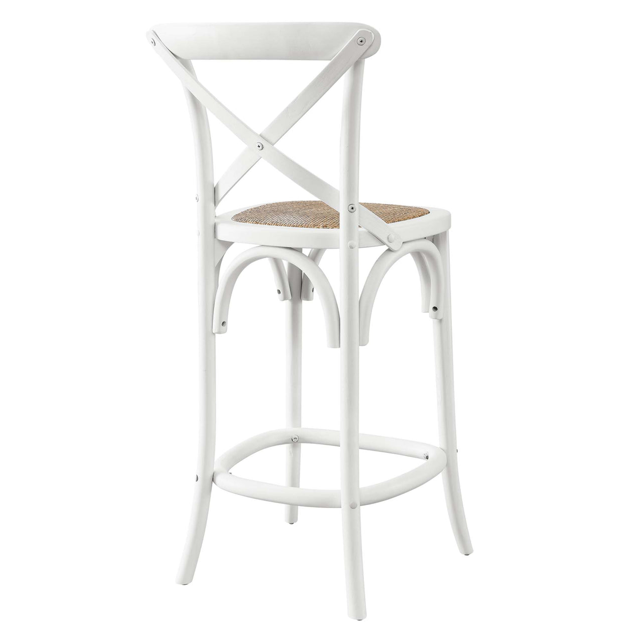 Countryside-Chic Counter Stool, White
