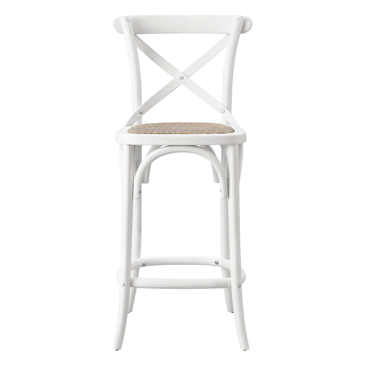 Countryside-Chic Counter Stool, White