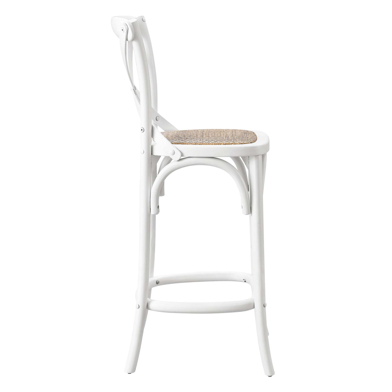 Countryside-Chic Counter Stool, White