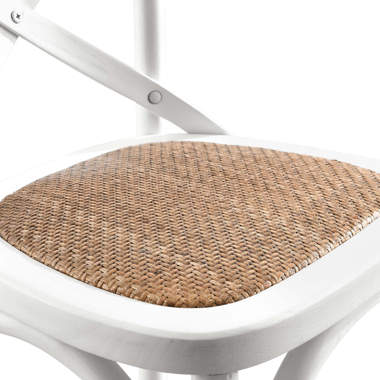 Countryside-Chic Counter Stool, White